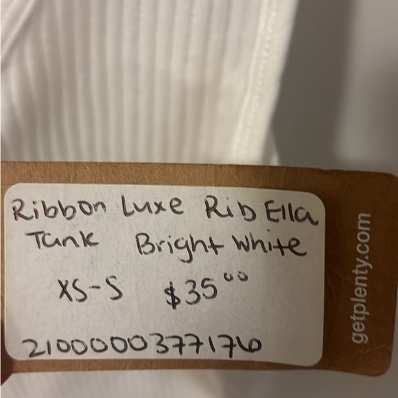PLENTY Ribbon Luxe V Neck Tank (XS/S) BNWT - Picture 2 of 2